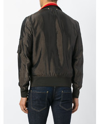 Мужской темно-коричневый бомбер от Paul Smith