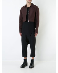 Мужской темно-коричневый бомбер от Rick Owens