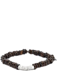 Мужской темно-коричневый браслет из бисера от Tateossian