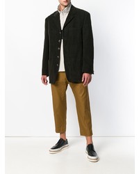 Мужской темно-коричневый вельветовый пиджак от Versace Pre-Owned