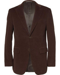 Мужской темно-коричневый вельветовый пиджак от Canali
