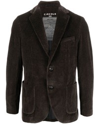 Мужской темно-коричневый вельветовый пиджак от Circolo 1901