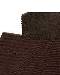 Мужской темно-коричневый вельветовый пиджак от Canali