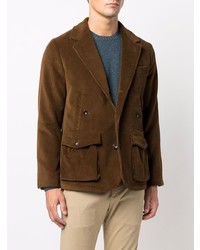 Мужской темно-коричневый вельветовый пиджак от Boglioli