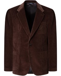 Мужской темно-коричневый вельветовый пиджак от Dolce & Gabbana