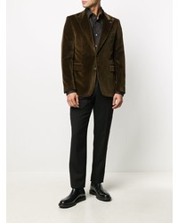 Мужской темно-коричневый вельветовый пиджак от Tagliatore