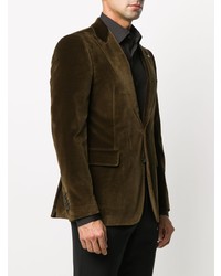 Мужской темно-коричневый вельветовый пиджак от Tagliatore