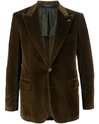 Мужской темно-коричневый вельветовый пиджак от Tagliatore