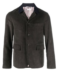 Мужской темно-коричневый вельветовый пиджак от Thom Browne