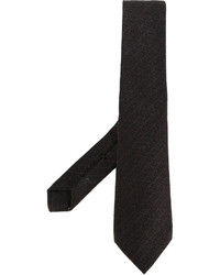 Мужской темно-коричневый вязаный галстук от Kiton