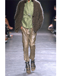 Женский темно-коричневый вязаный кардиган от Isabel Marant