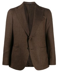 Мужской темно-коричневый вязаный пиджак от Caruso