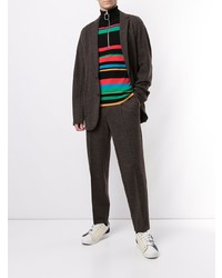 Мужской темно-коричневый вязаный пиджак от Kolor