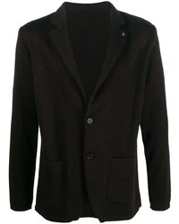 Мужской темно-коричневый вязаный пиджак от Manuel Ritz