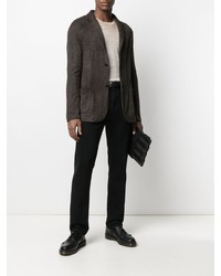 Мужской темно-коричневый вязаный пиджак от Avant Toi