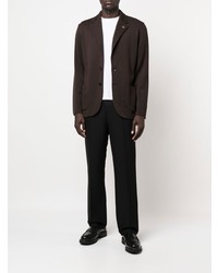 Мужской темно-коричневый вязаный пиджак от Lardini