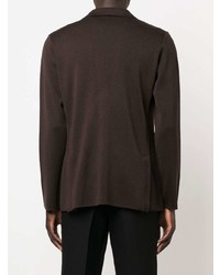 Мужской темно-коричневый вязаный пиджак от Lardini