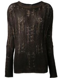 Женский темно-коричневый вязаный свитер от Avant Toi