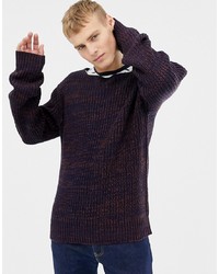 Мужской темно-коричневый вязаный свитер от Brave Soul