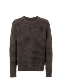 Мужской темно-коричневый вязаный свитер от Holland & Holland