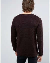 Мужской темно-коричневый вязаный свитер от Asos