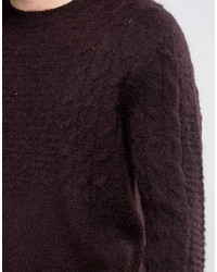 Мужской темно-коричневый вязаный свитер от Asos