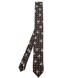 Мужской темно-коричневый галстук в горошек от Dolce & Gabbana