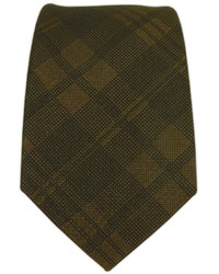 Темно-коричневый галстук в шотландскую клетку