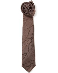 Мужской темно-коричневый галстук с принтом от Lanvin