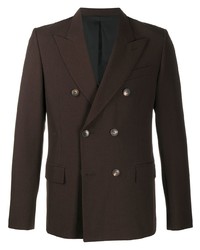 Мужской темно-коричневый двубортный пиджак от Ami Paris