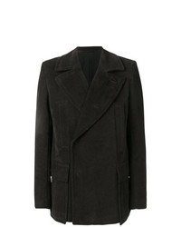 Мужской темно-коричневый двубортный пиджак от Ann Demeulemeester