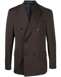Мужской темно-коричневый двубортный пиджак от Caruso