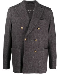 Мужской темно-коричневый двубортный пиджак от Circolo 1901