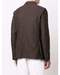 Мужской темно-коричневый двубортный пиджак от Circolo 1901