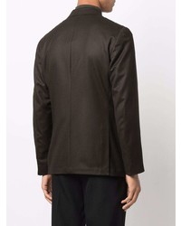 Мужской темно-коричневый двубортный пиджак от D4.0
