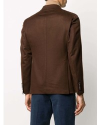 Мужской темно-коричневый двубортный пиджак от Tagliatore