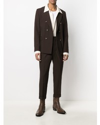 Мужской темно-коричневый двубортный пиджак от Ami Paris