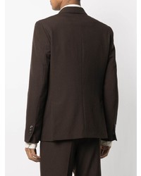 Мужской темно-коричневый двубортный пиджак от Ami Paris