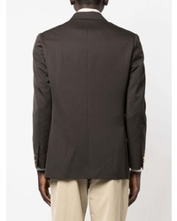 Мужской темно-коричневый двубортный пиджак от J.Press