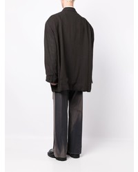 Мужской темно-коричневый двубортный пиджак от Hed Mayner