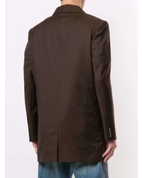 Мужской темно-коричневый двубортный пиджак от Necessity Sense