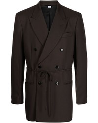 Мужской темно-коричневый двубортный пиджак от Random Identities
