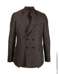 Мужской темно-коричневый двубортный пиджак от Reveres 1949