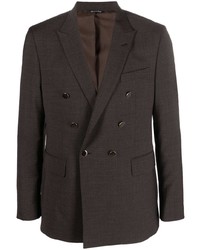 Мужской темно-коричневый двубортный пиджак от Reveres 1949