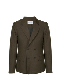 Мужской темно-коричневый двубортный пиджак от Strateas Carlucci