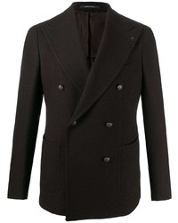 Мужской темно-коричневый двубортный пиджак от Tagliatore