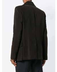 Мужской темно-коричневый двубортный пиджак от Ann Demeulemeester