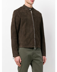 Мужской темно-коричневый замшевый бомбер от Eleventy