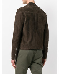 Мужской темно-коричневый замшевый бомбер от Eleventy