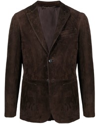 Мужской темно-коричневый замшевый пиджак от Ajmone